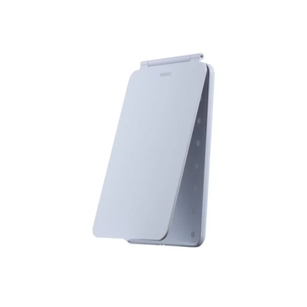 Vivitar LED Lighted Travel Mirror Stand White Slim Design Touch Sensor Foldable